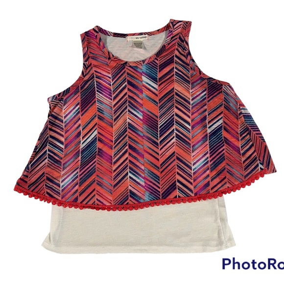 Girls tank top with attached flowing layer size M - Picture 1 of 6